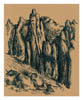 Tusche-Zeichnung 'Felsenformation II' von Michael Ehret, 2008